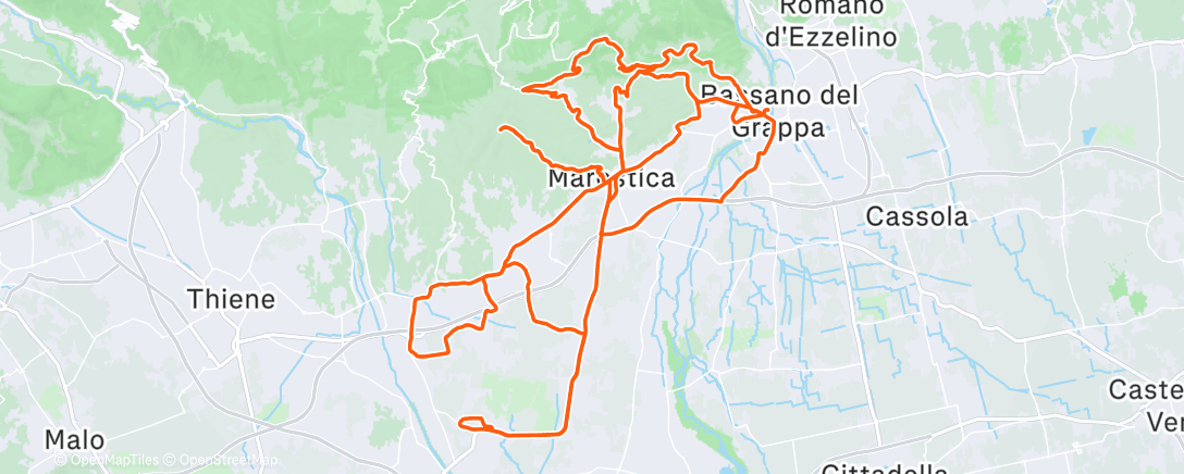 Carte de l'activité Pedalata dell'ora di pranzo