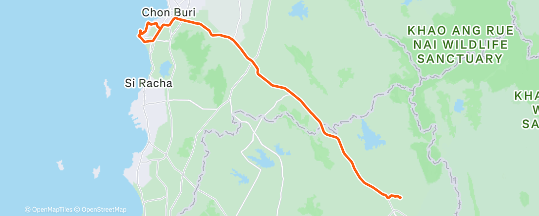 Карта физической активности (Night Ride)