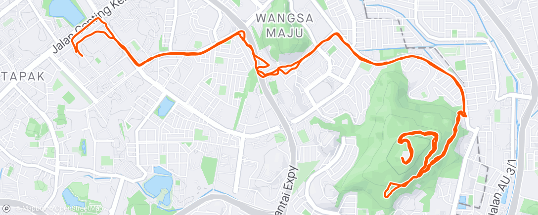 活动地图，Night Run - Home to Bukit Dinding