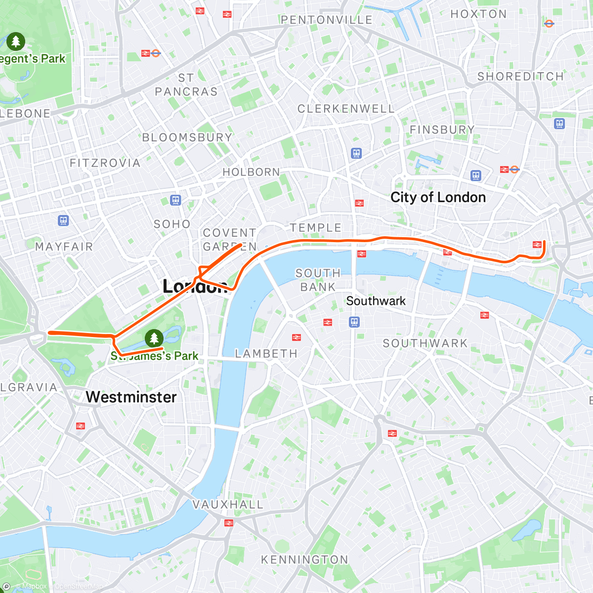 Map of the activity, Treadmill wu, 15 x 250 efforts,  with 150 steady,  wd
