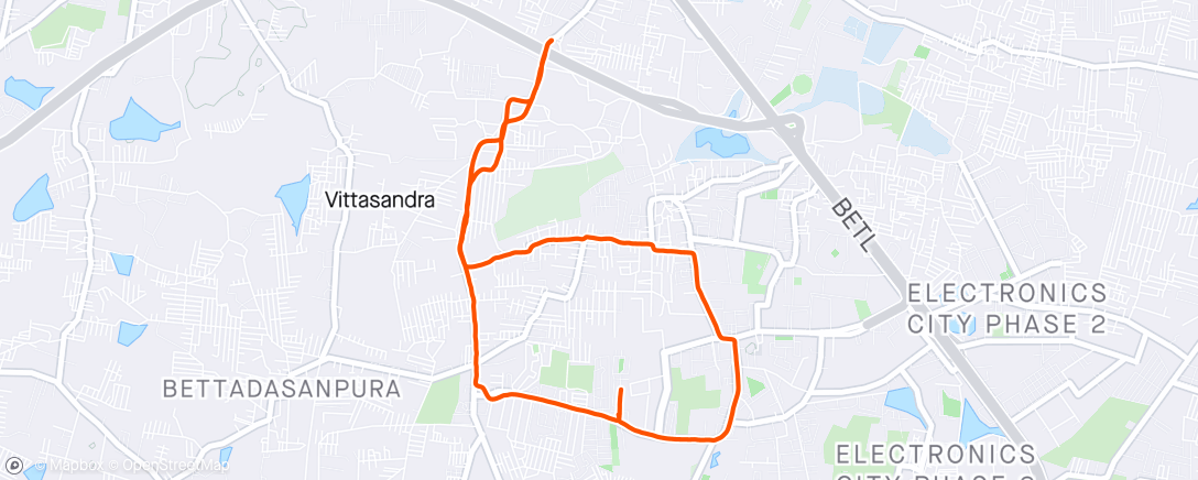 Map of the activity, Bengaluru mornings -still the best.. After long long time
