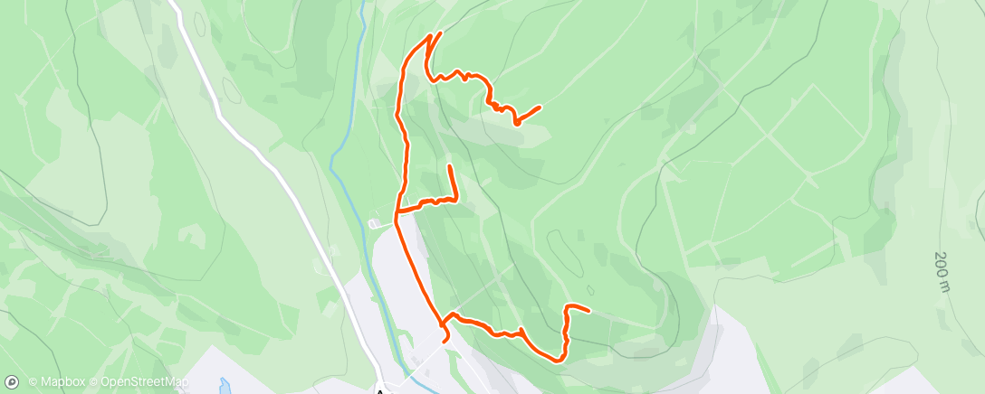 Map of the activity, Lunch Ride