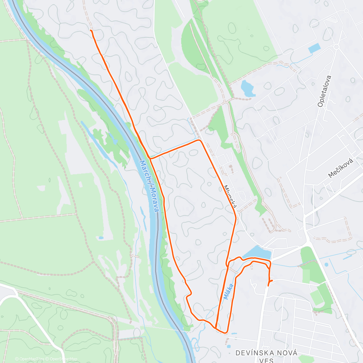 Карта физической активности (S Evkou a Benym popri Morave ❤️😍❤️)