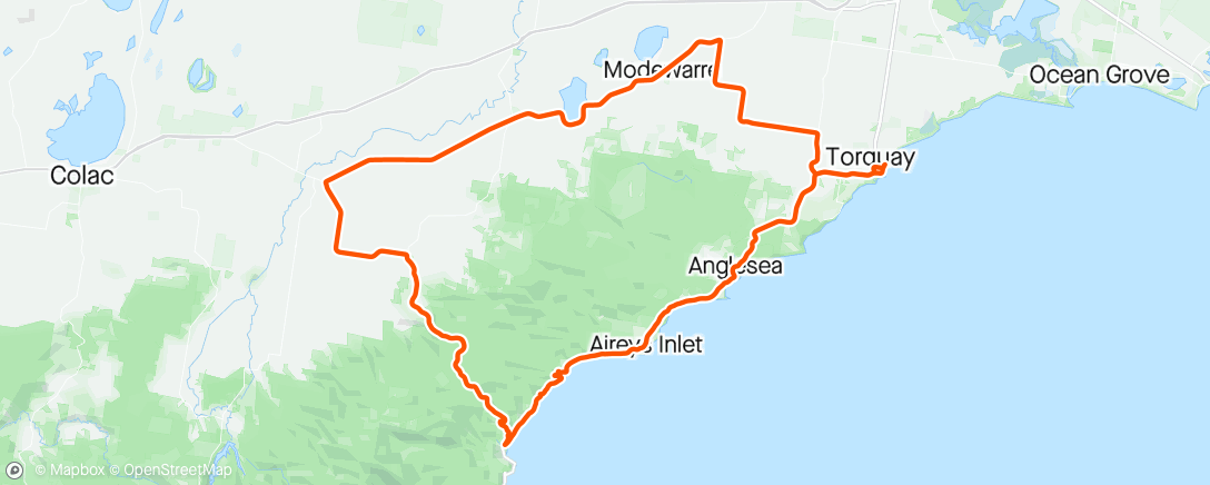 Map of the activity, Great Otway Classic sub 5h 🥷🏻