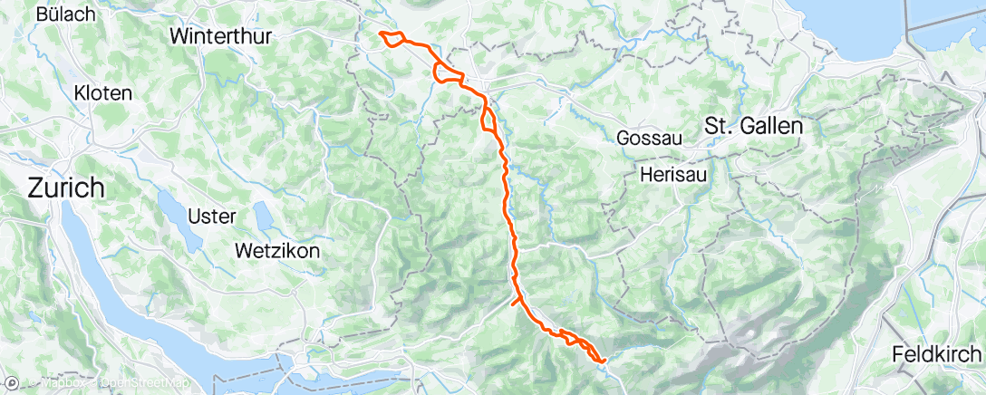 Mapa de la actividad, Mittagsradfahrt