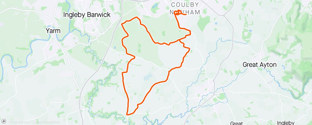 Map of the activity, First bike ride for 10 months