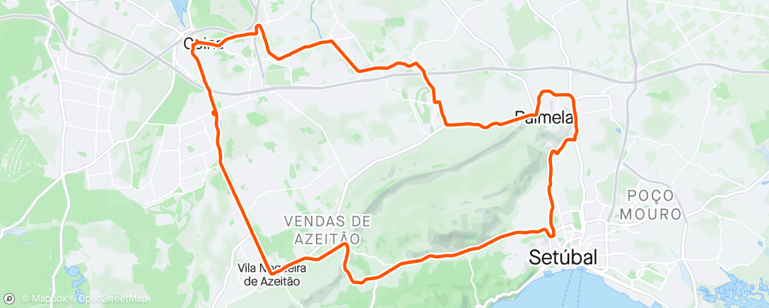 Карта физической активности (Volta de bicicleta de montanha ao entardecer)