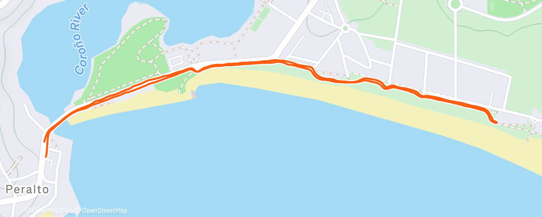 Map of the activity, Caminata de tarde