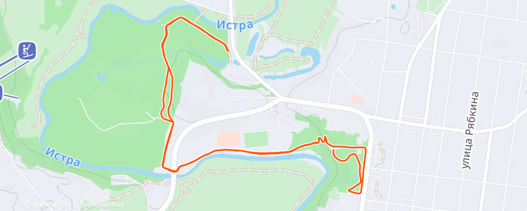 Map of the activity, Утренний забег