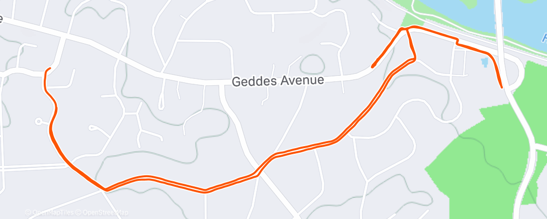 Map of the activity, Hill Repeats