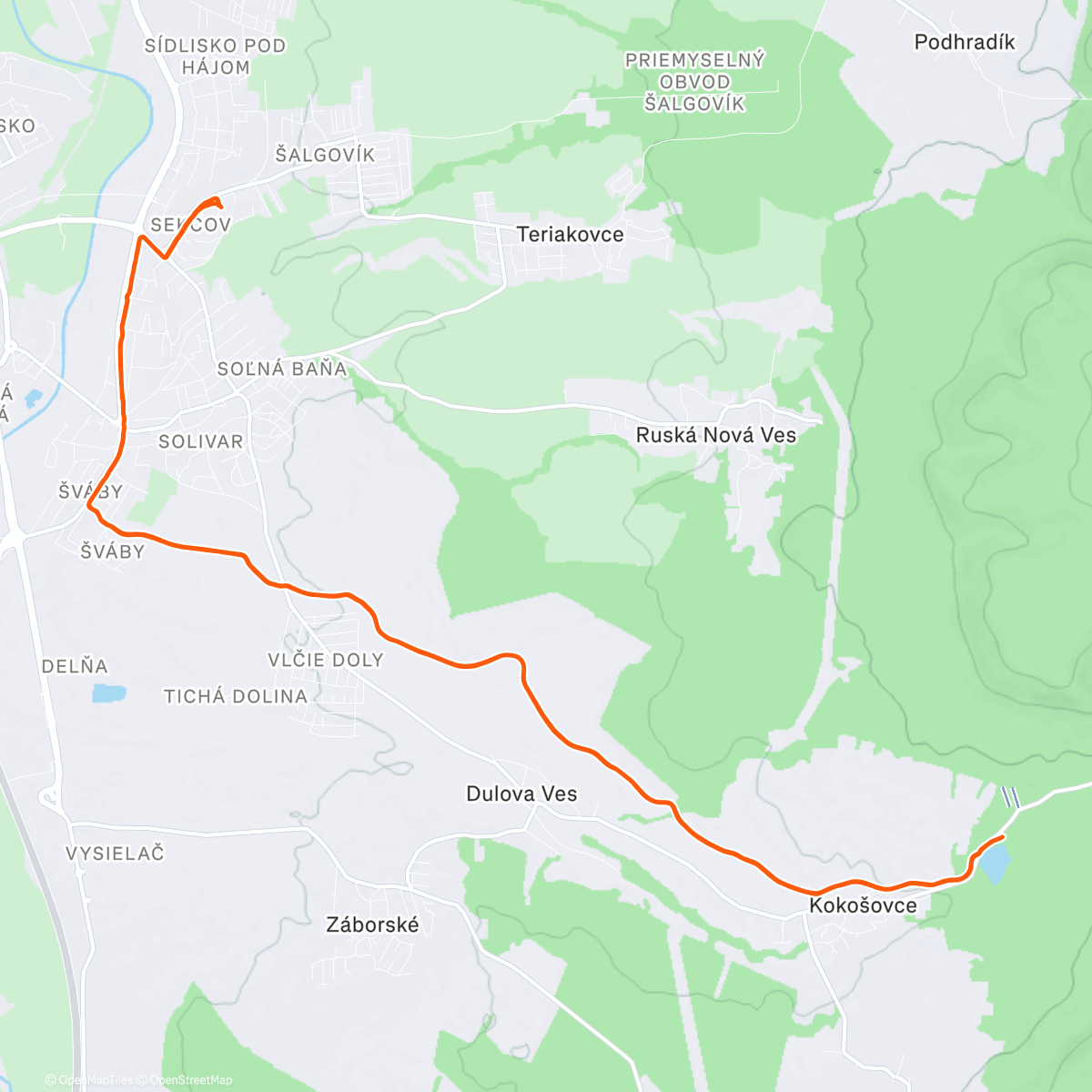 Карта физической активности (Afternoon Mountain Bike Ride)