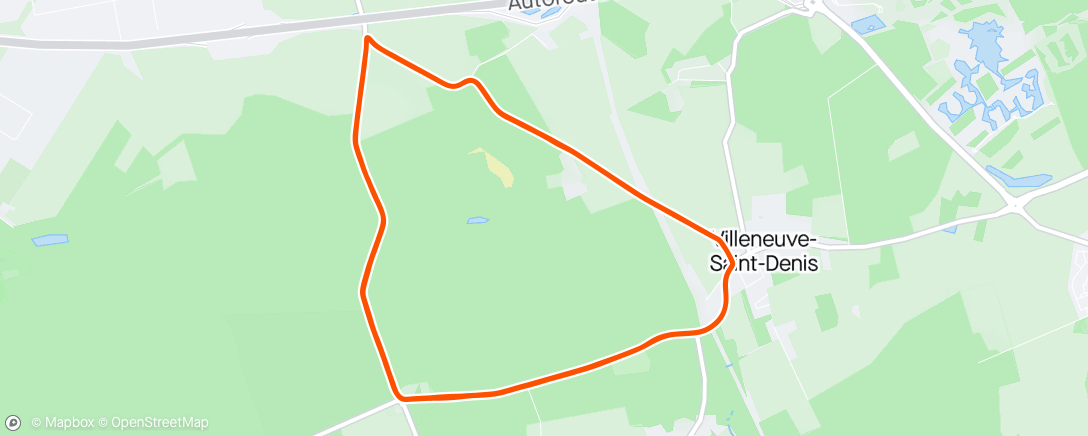 Map of the activity, A1 Villeneuve peloton