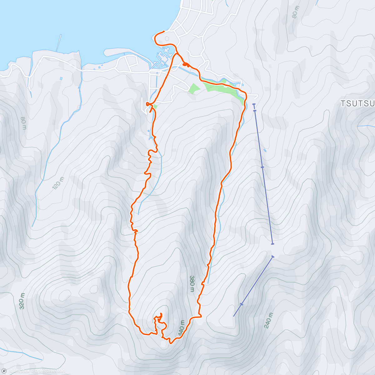 Map of the activity, Skipped the Cable Car line and hiked Mt Misen