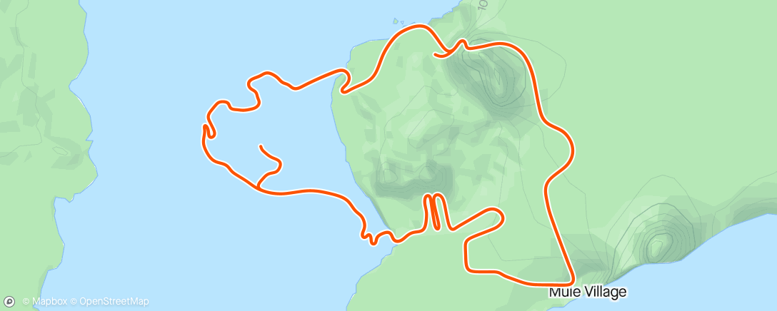 Mappa dell'attività Zwift - Group Ride: The Donny Chaingang on Volcano Climb After Party in Watopia