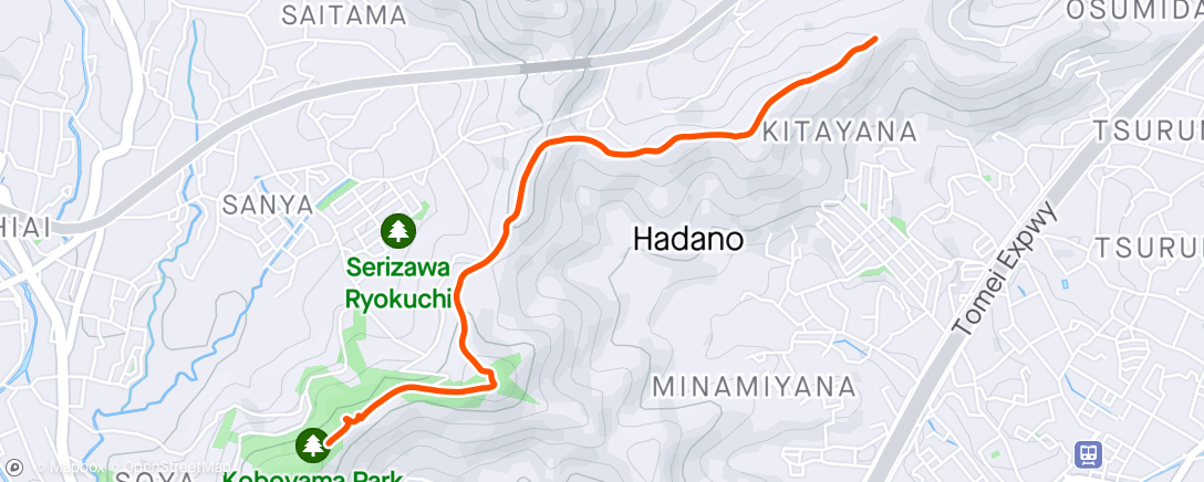 Map of the activity, ランチタイム ハイキング