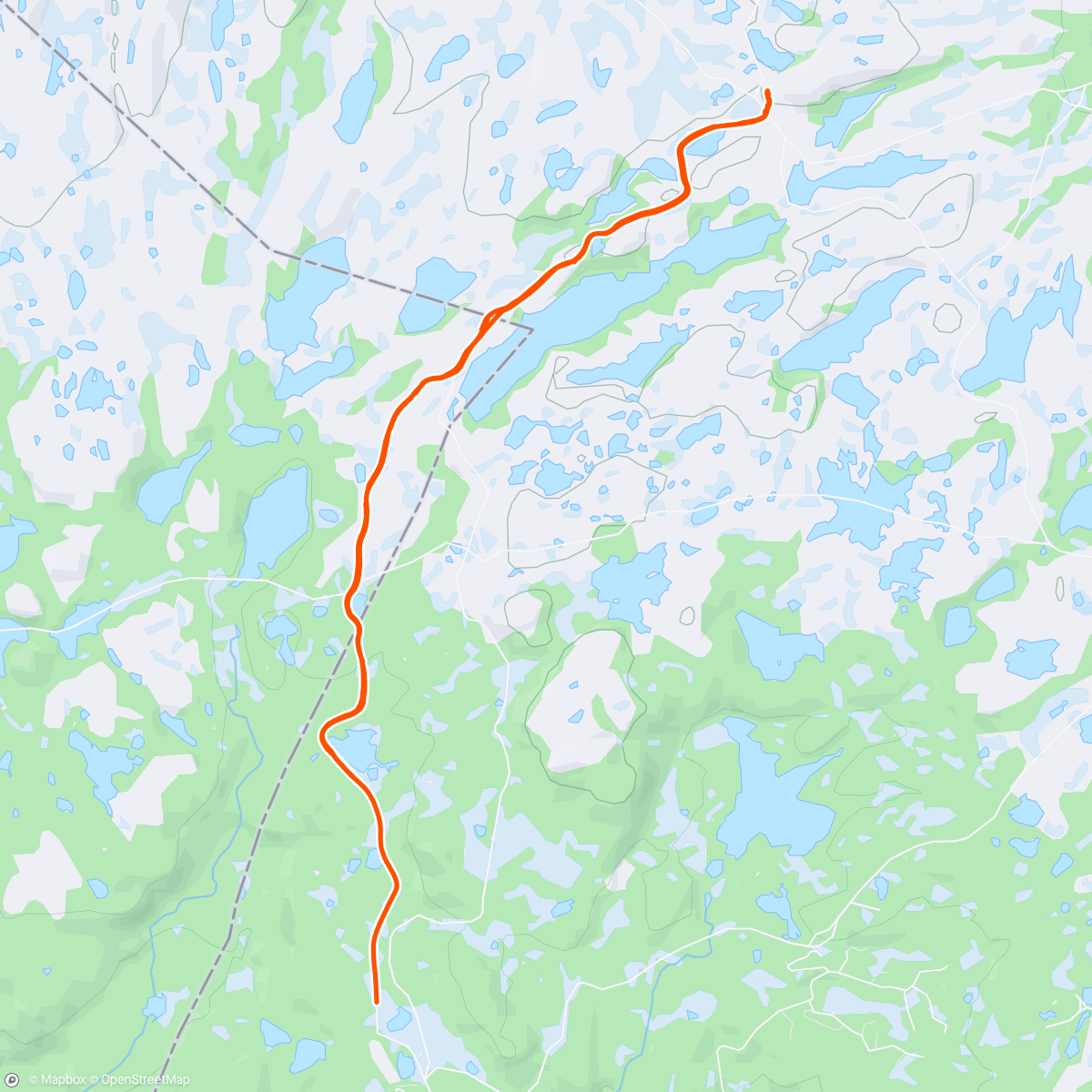 Map of the activity, Skitur til Strutåsen (stengt) med pølser på termos #familietur #kvikklunsjtur