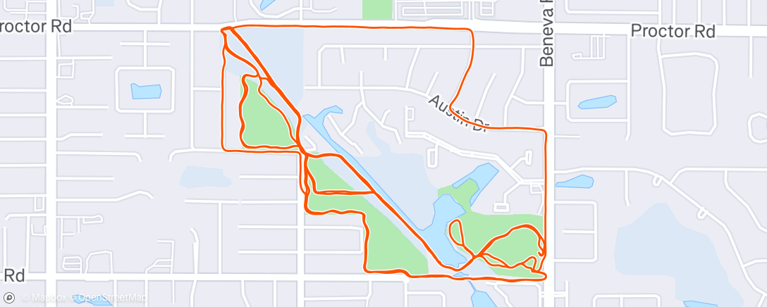 Map of the activity, Afternoon Trail Run