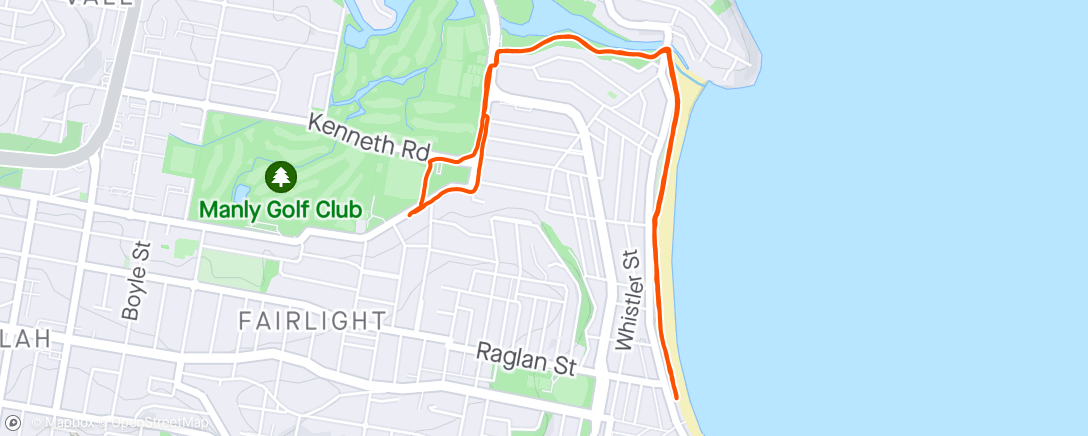Map of the activity, Morning Jog with FV