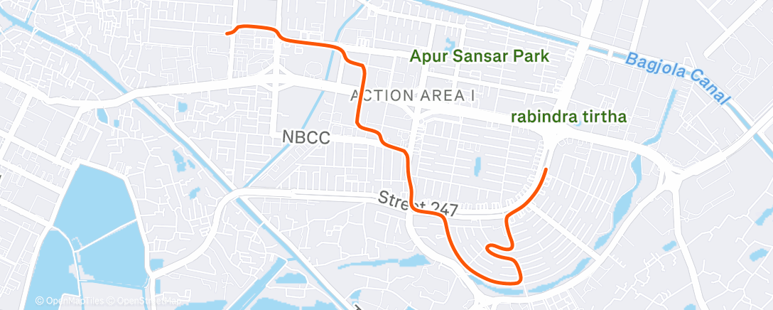 Map of the activity, Morning Ride