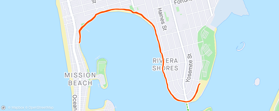Map of the activity, Easy Run