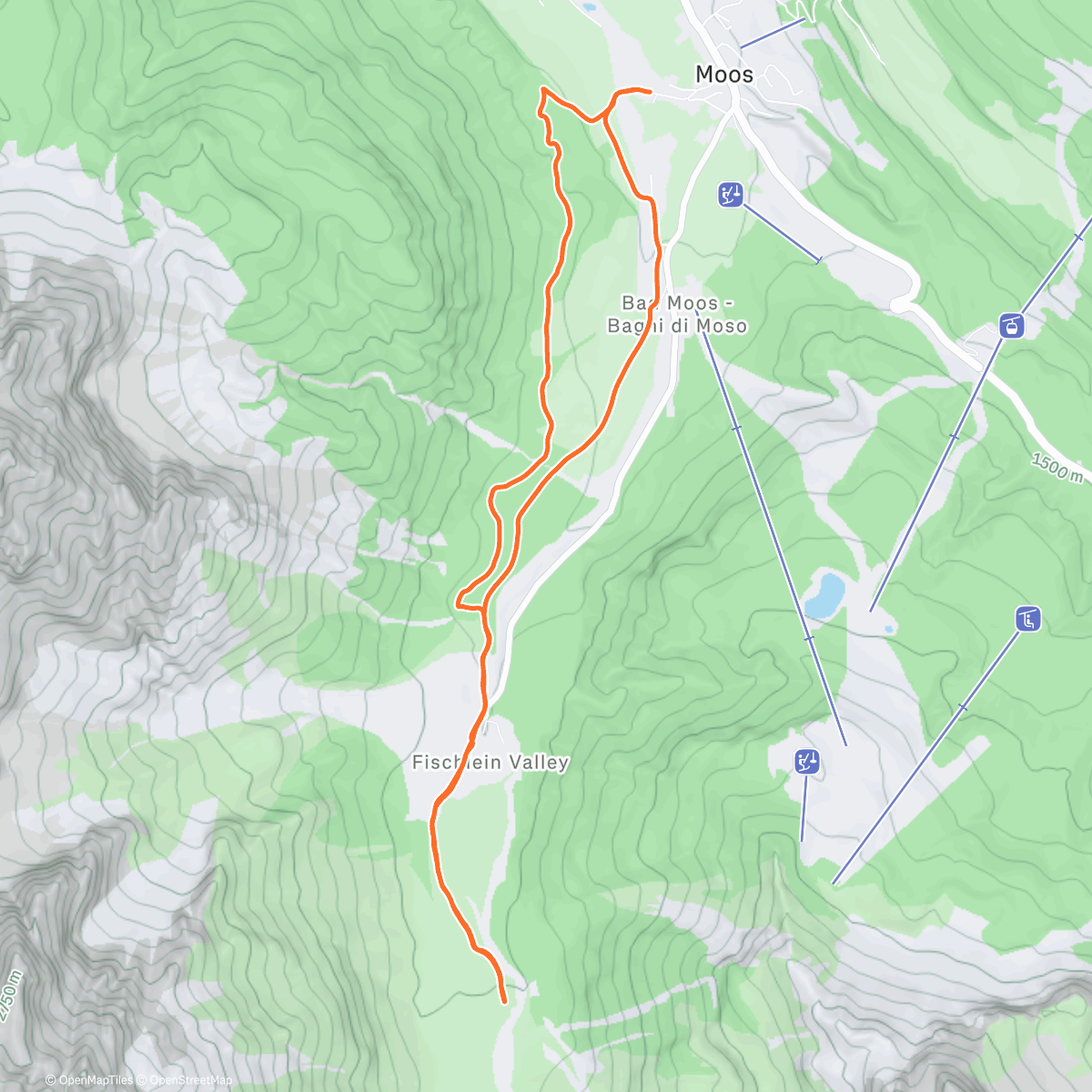 Mapa de la actividad (Camminata dell'ora di pranzo)