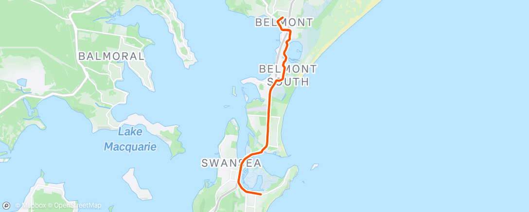 Map of the activity, Morning Run