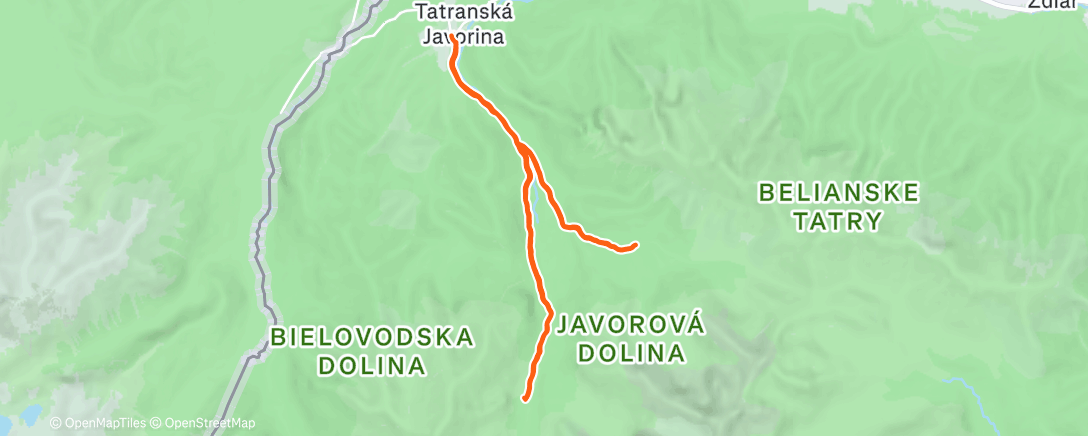 Map of the activity, Morning Trail Run