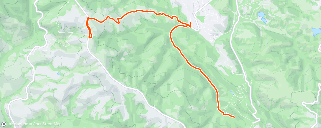 Map of the activity, Windy Hill with Mark
