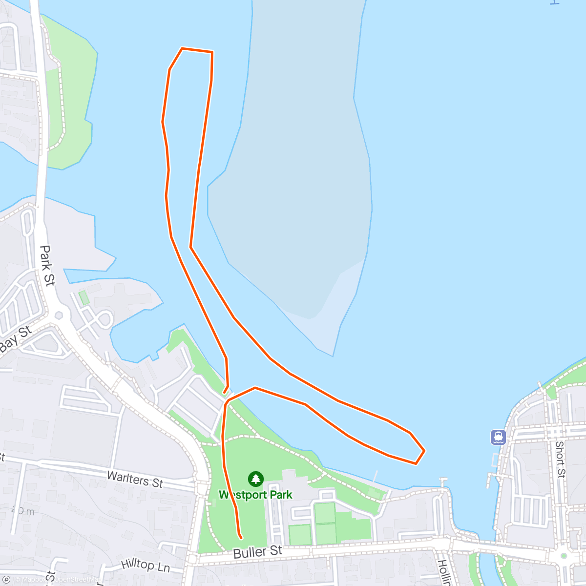 Map of the activity, Port Mac IM 70.3 swim