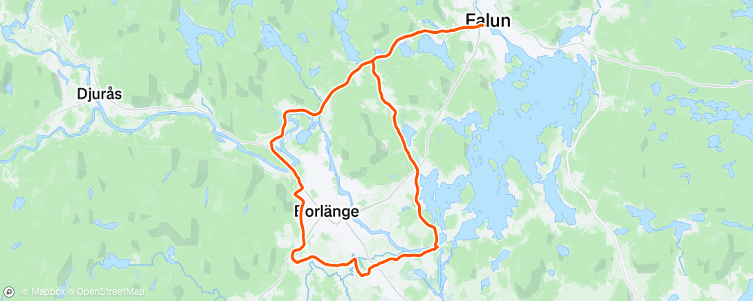 Map of the activity, Lunch Ride