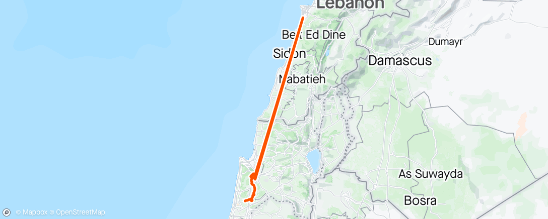 Mapa de la actividad (Holiday Road Ride with Gonen and Tali - Givat Ada to the Muhraka on the Carmel Mount - Knafe in Daliyat el Carmel and back via Kefar Kara.)