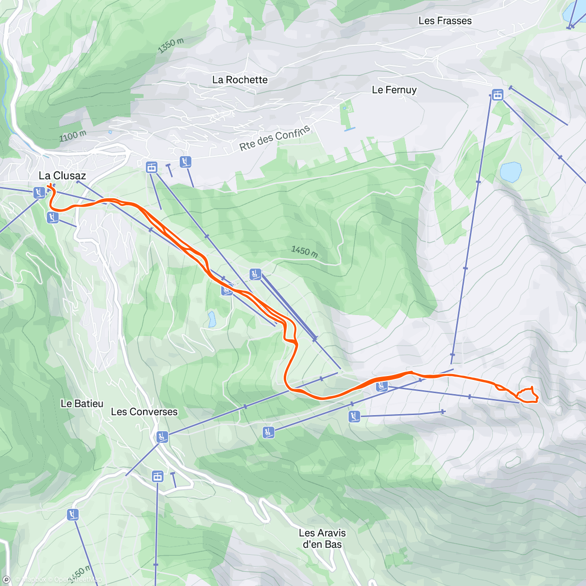 Mapa de la actividad (Aiguille des Calvaires 🪐)