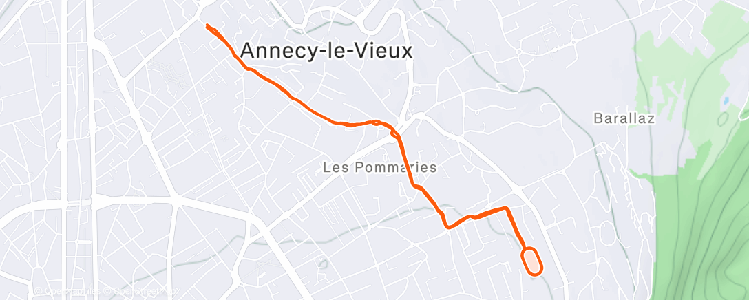 アクティビティ「Annecy Athletic 🔵⚪️🛠️」の地図