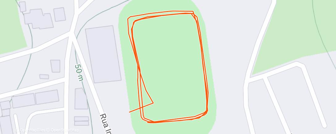Map of the activity, Corrida ao entardecer