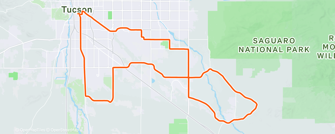 Map of the activity, El tour de Tucson 2025