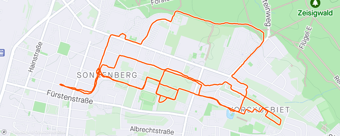 Map of the activity, Mia 👨‍👧 ❤️ + Abend 🚶🎒