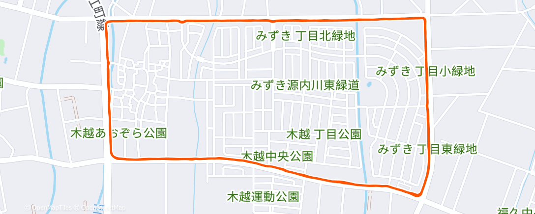 Map of the activity, 朝のランニング