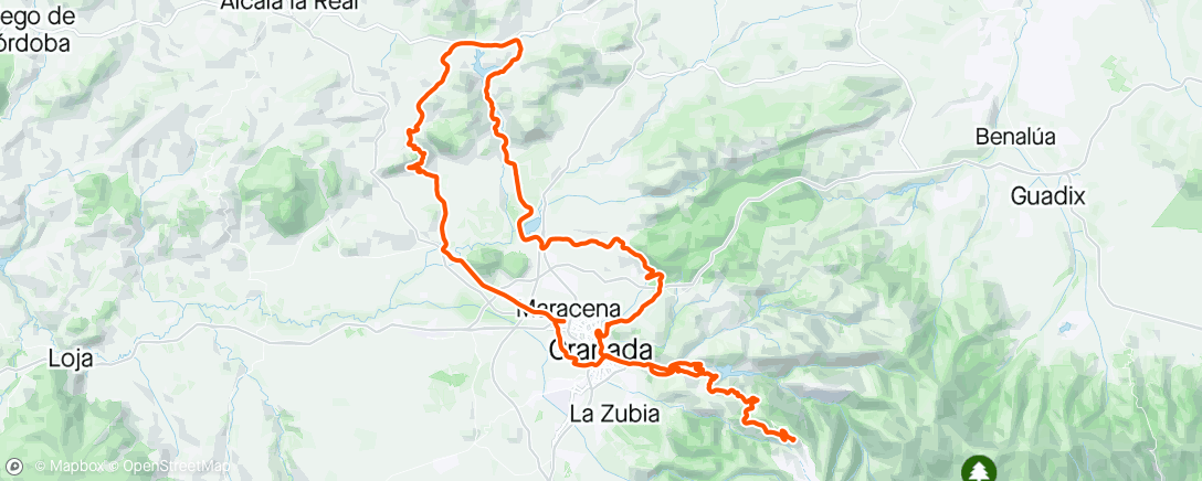 Map of the activity, Sierra Nevada 13