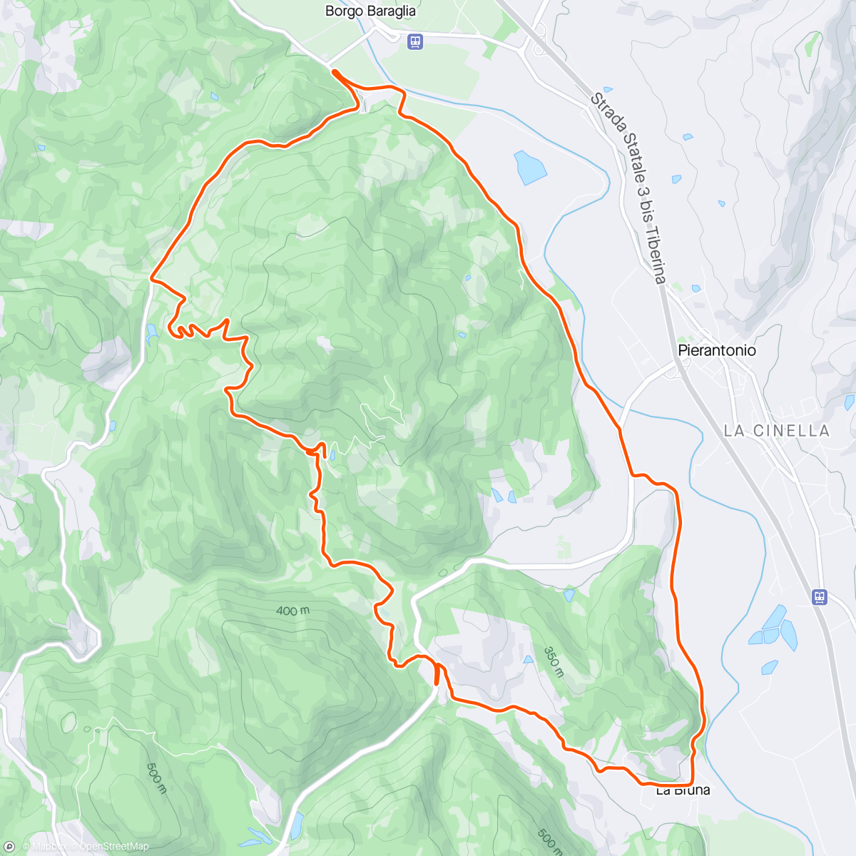 Map of the activity, Italy Gravel ⛰️☀️🏰