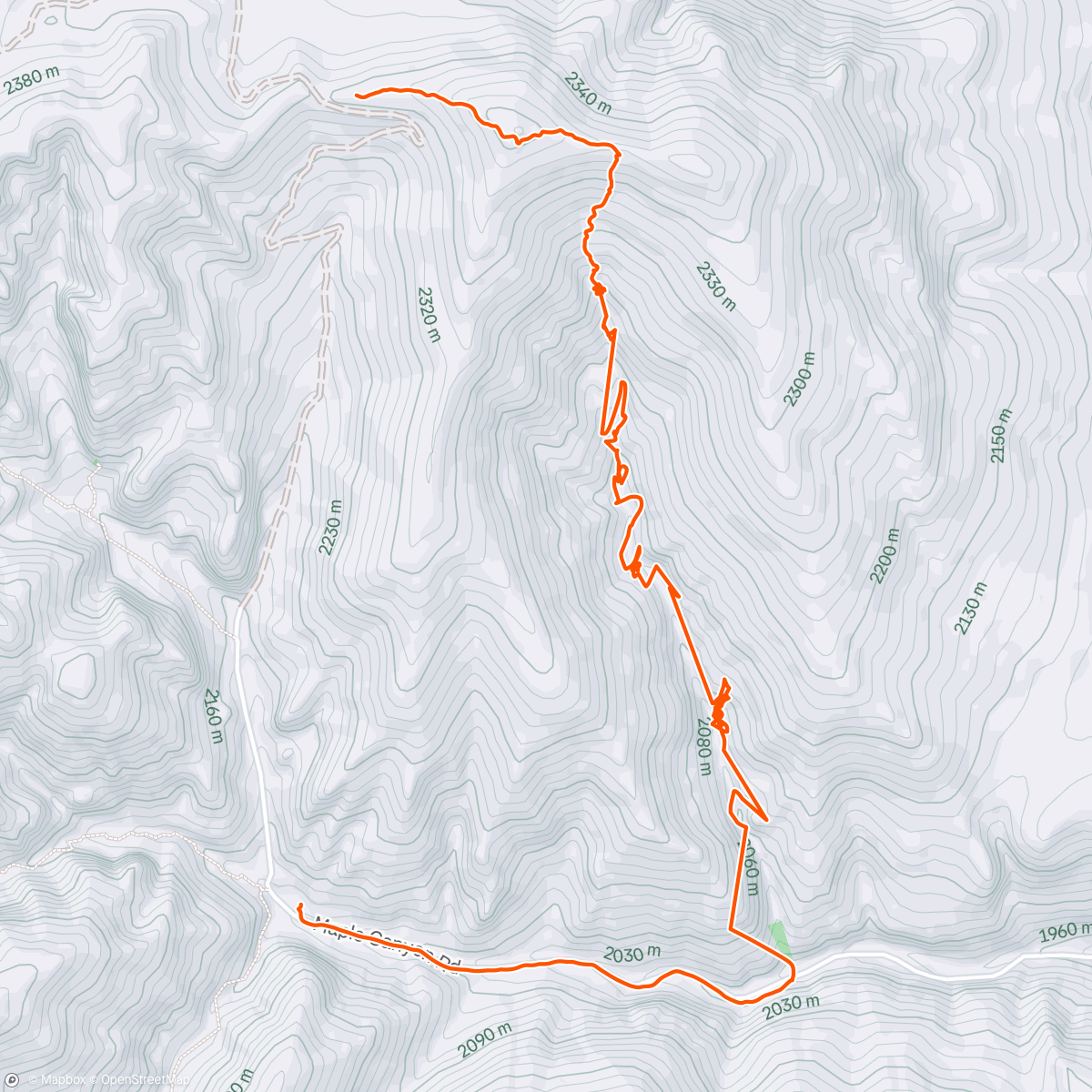 Map of the activity, Afternoon Hike