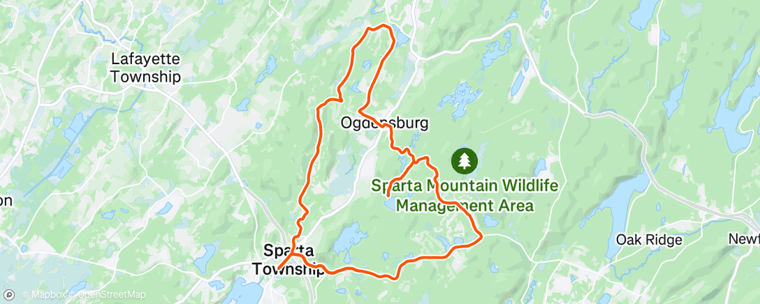 Map of the activity, Sparta Glen reps