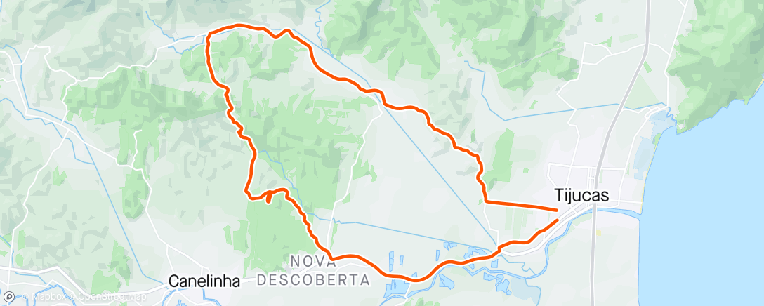 アクティビティ「Pedalada de mountain bike vespertina」の地図