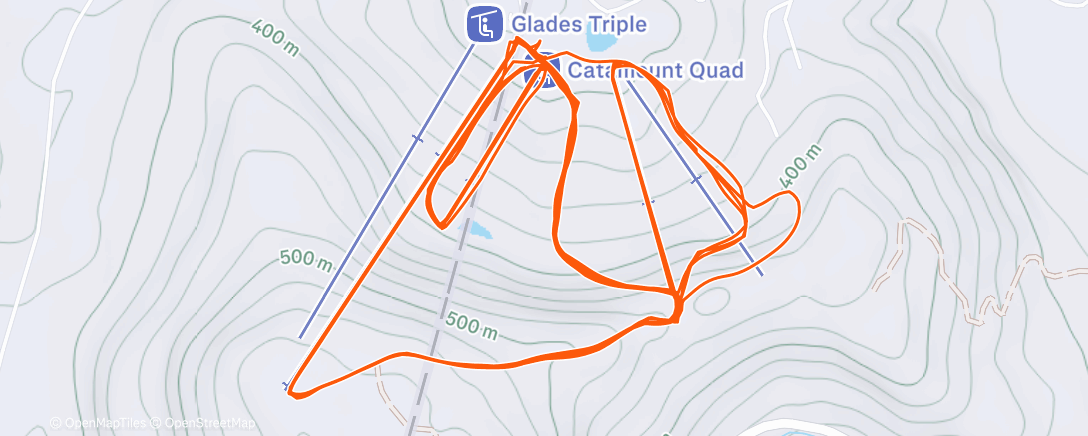 Map of the activity, Catamount - Day 🔟