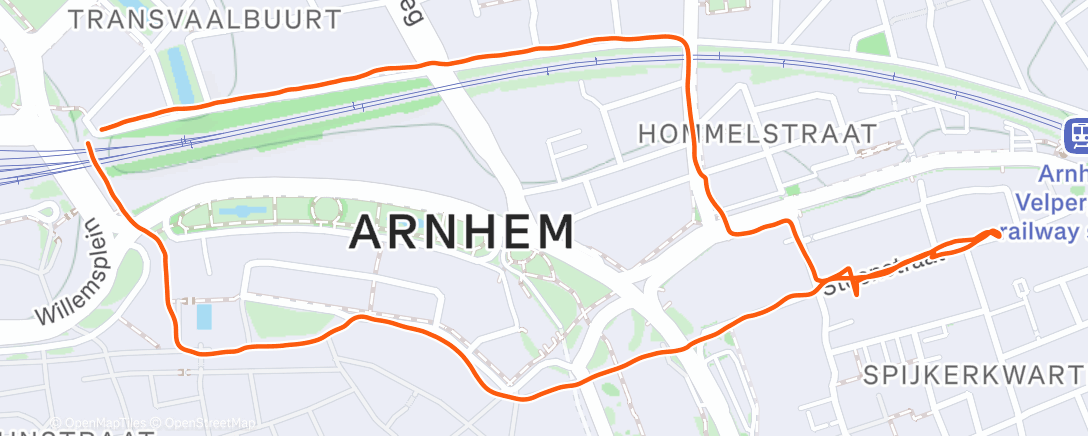 Mapa de la actividad (Namiddagwandeling)