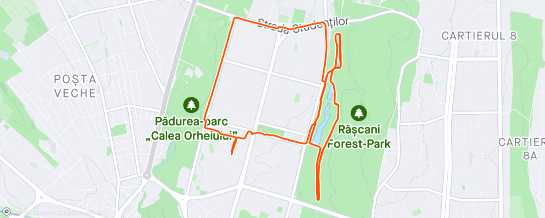 Map of the activity, Lunch Run