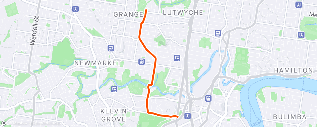 Map of the activity, To the start of Tour de Brisbane