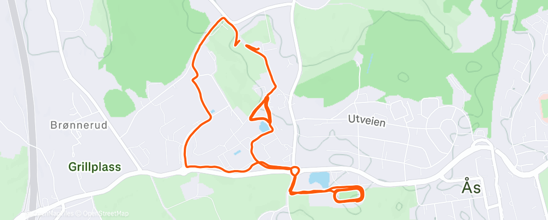 Map of the activity, Intervaller bane og bakke