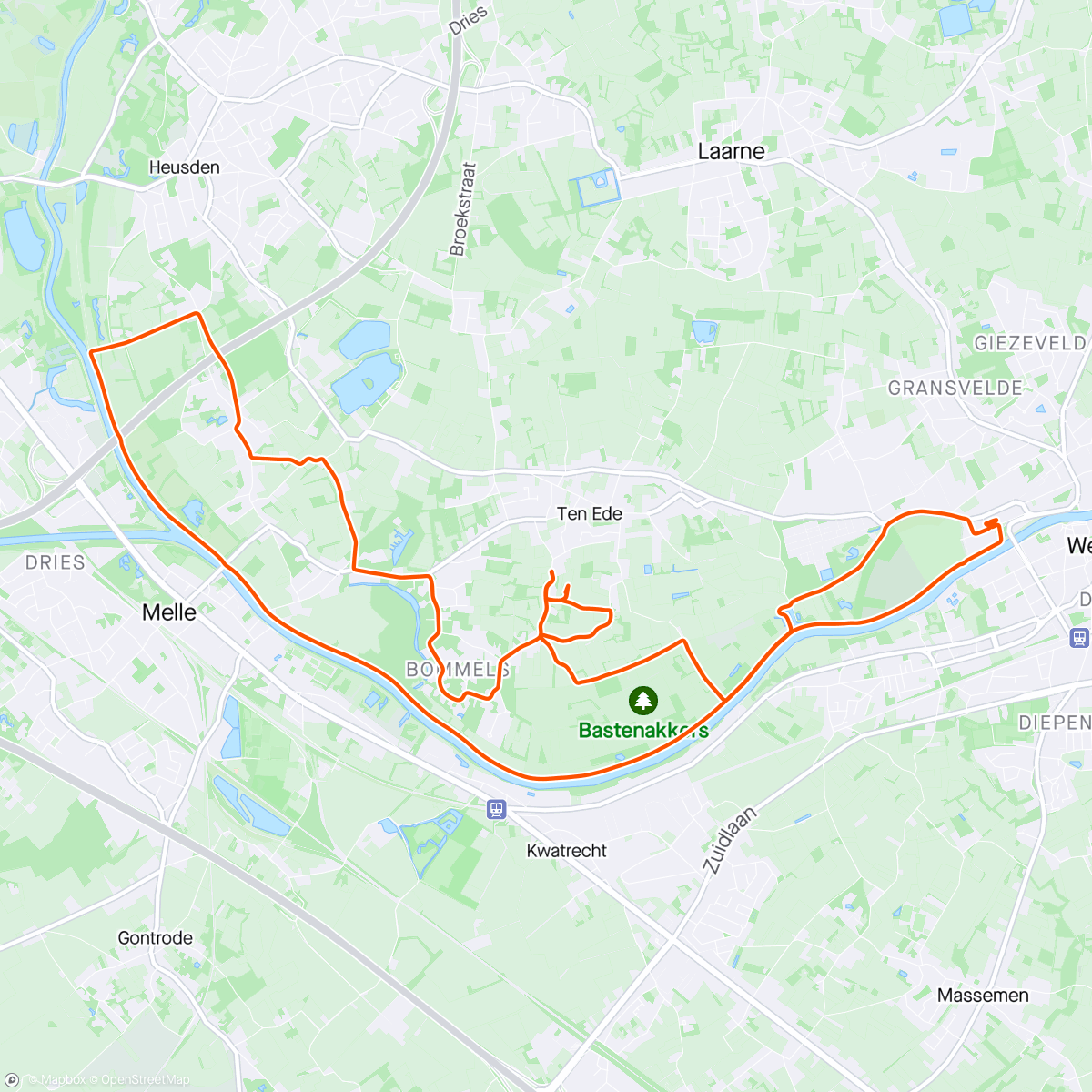 Map of the activity, Chilly Afternoon Ride