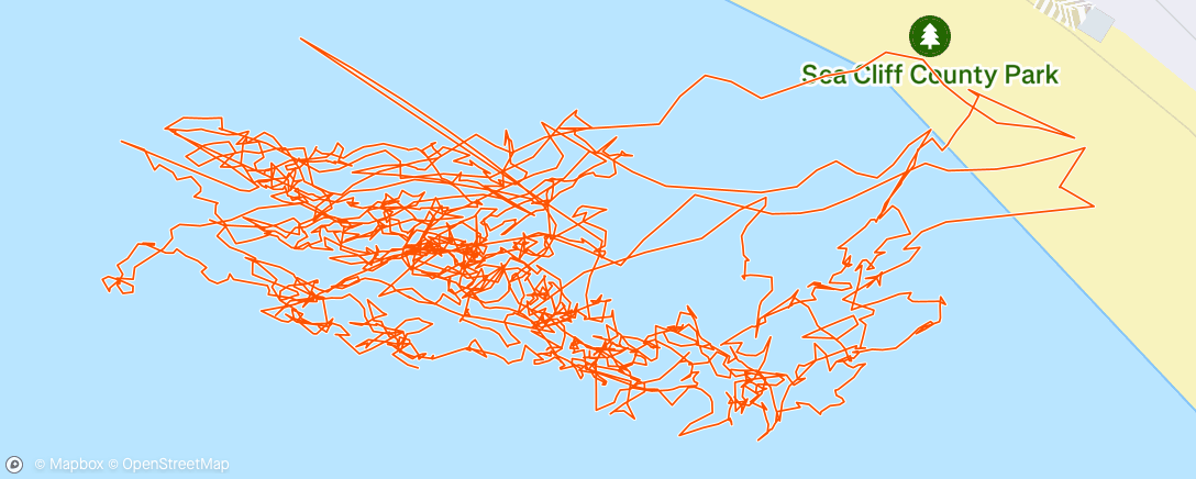 Map of the activity, Morning Surfing