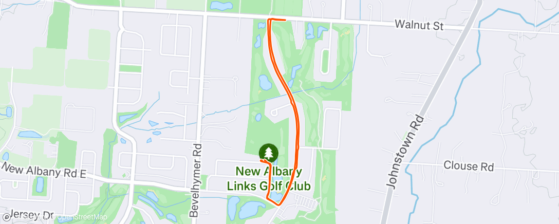 Map of the activity, Afternoon Walk